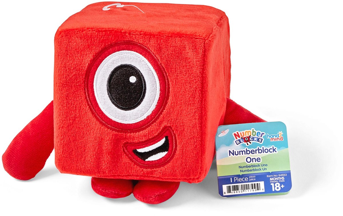 Ressources pédagogiques numberblocks® one - peluche - à partir de 18 mois
