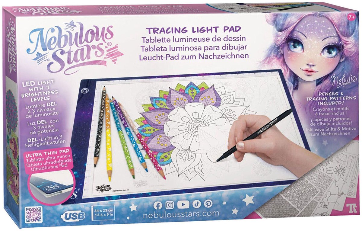 Étoiles nébuleuses - Tablette lumineuse LED - lightpad - dessin et coloriage - forfait passe-temps
