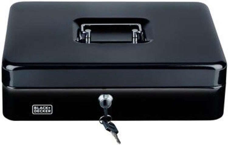 Black+decker coffre-fort black decker - 2 clés - noir - acier - tirelire - 30 x 24 x 9 cm