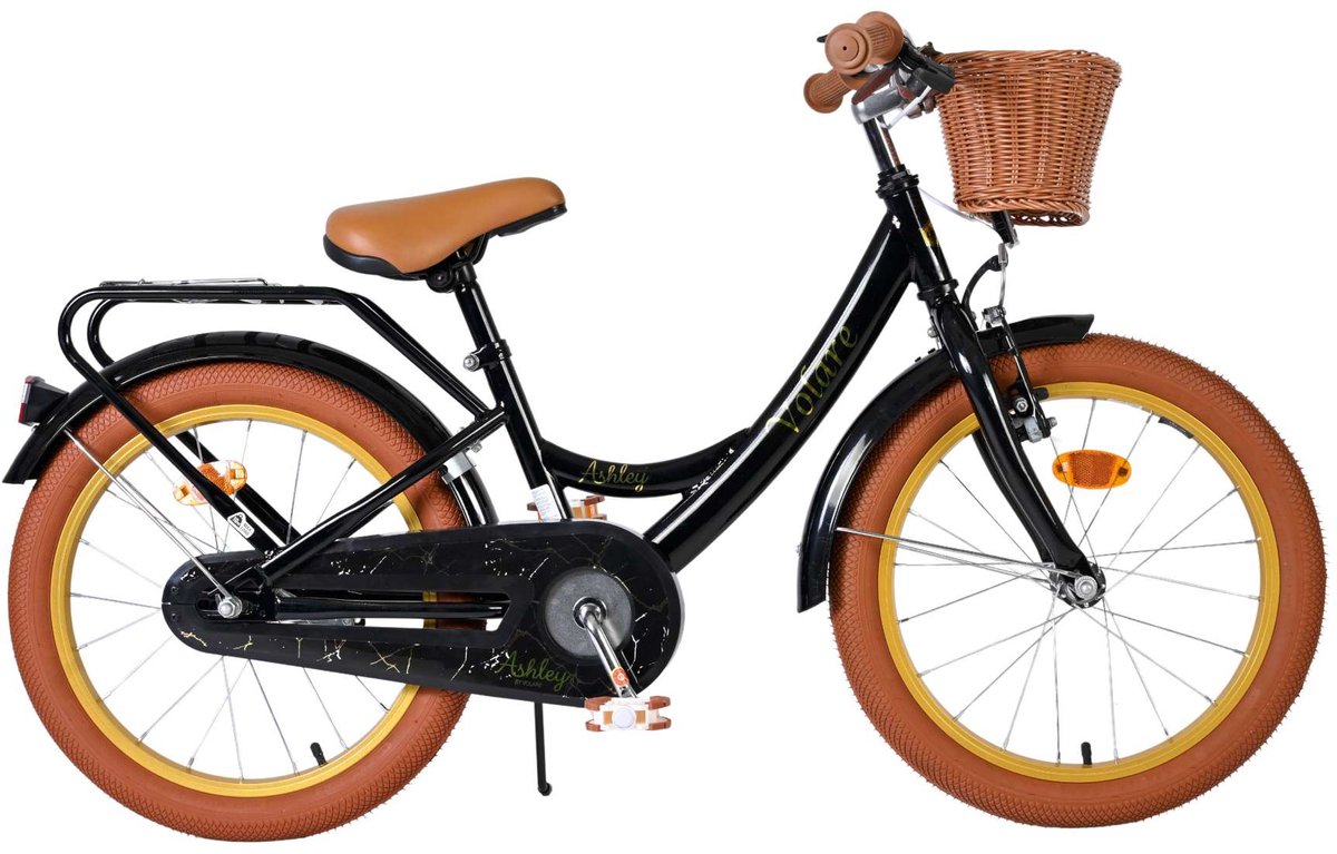 Vélo enfant Volare Ashley - filles - 18 pouces - noir