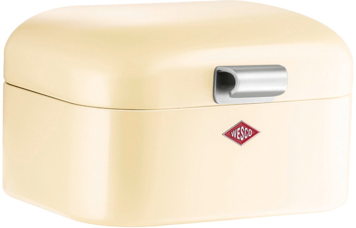 Wesco mini boîte à pain grandy | 2 litres - taille s | métal - amande | boîte à pain