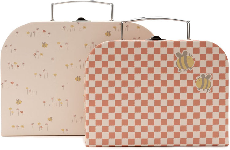 Valise de jeu Jollein - valise à jouets - joli pique-nique - 2 pièces