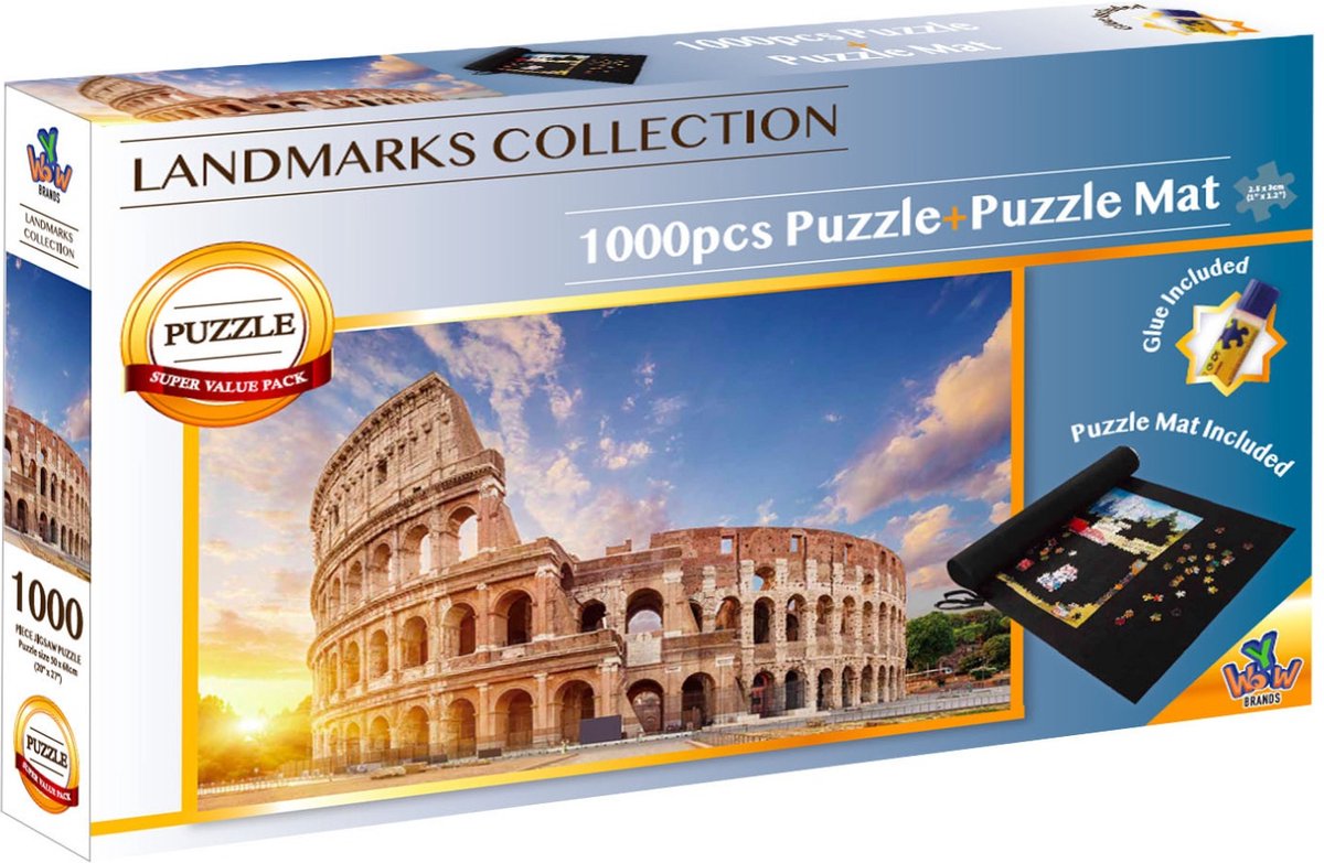 Puzzle Braet superpack 1000 pcs + colle et tapis - Colisée.