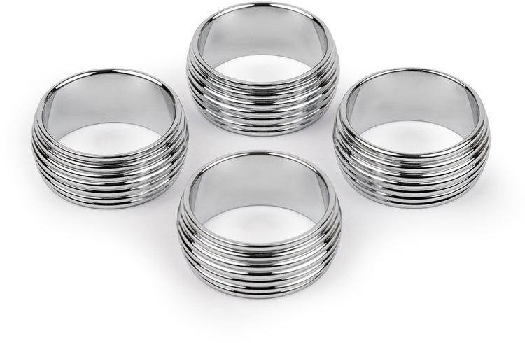 Zilverstad - rond de serviette elana lot de 4 couleur argent - Astuce cadeau fête des mères !