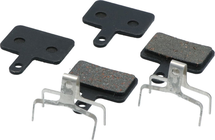 Jeu de plaquettes de frein à disque Dresco - plaquettes de frein à disque organiques - modèle b01s deore - deux jeux avec ressorts - pour freins à disque shimano - plus souples que les plaquettes de frein métalliques standard