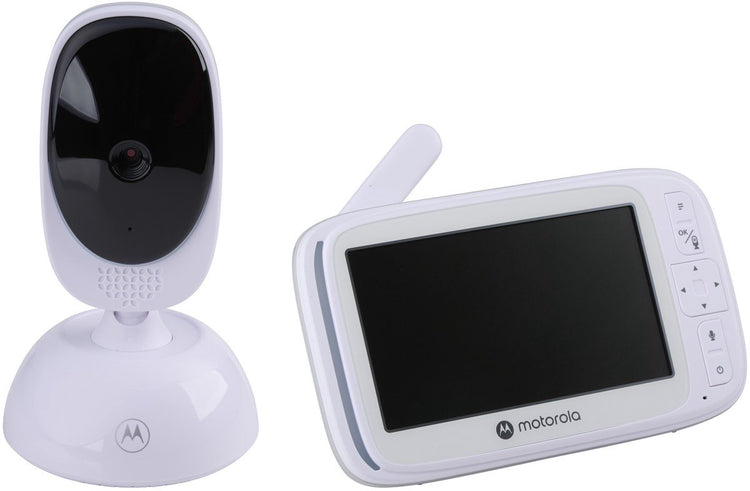 Interphone bébé Motorola avec caméra - babyphone vm75 - caméra bébé avec écran couleur, communication bidirectionnelle, berceuses et vision nocturne infrarouge - portée 300 m