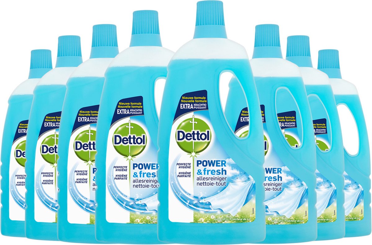 Nettoyant tout usage Dettol - Cotton Fresh - 8 x 1 litre - pack économique