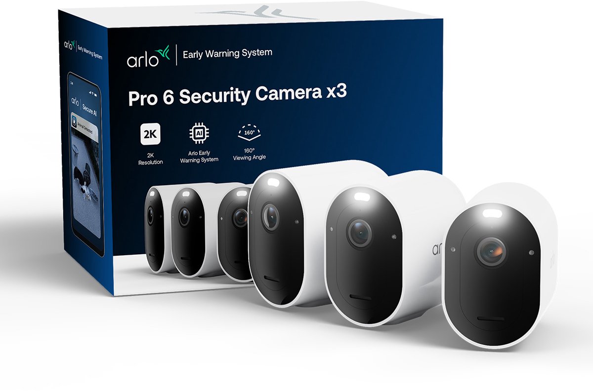 Caméra de sécurité Arlo pro 6 2k+ - 3 caméras IP