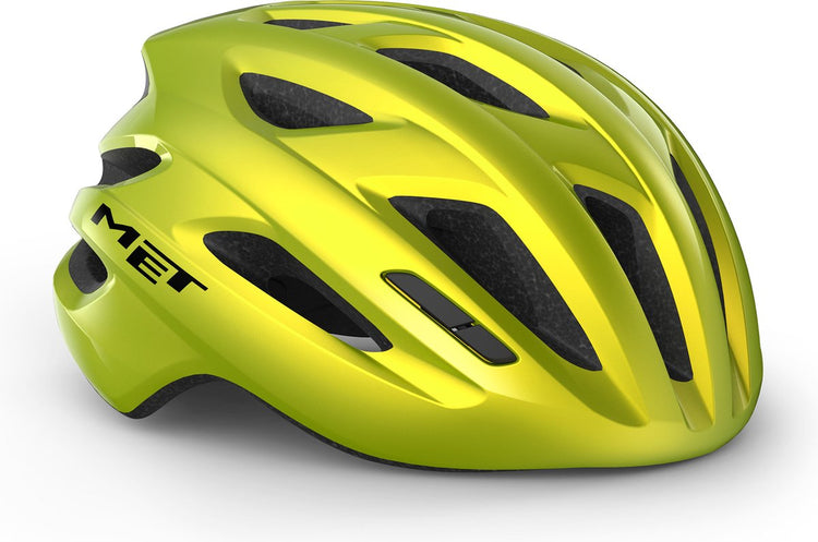 Avec casque de vélo idolo hommes femmes - casque de vélo de course adultes - taille m l (52-59cm) - jaune lime allic brillant