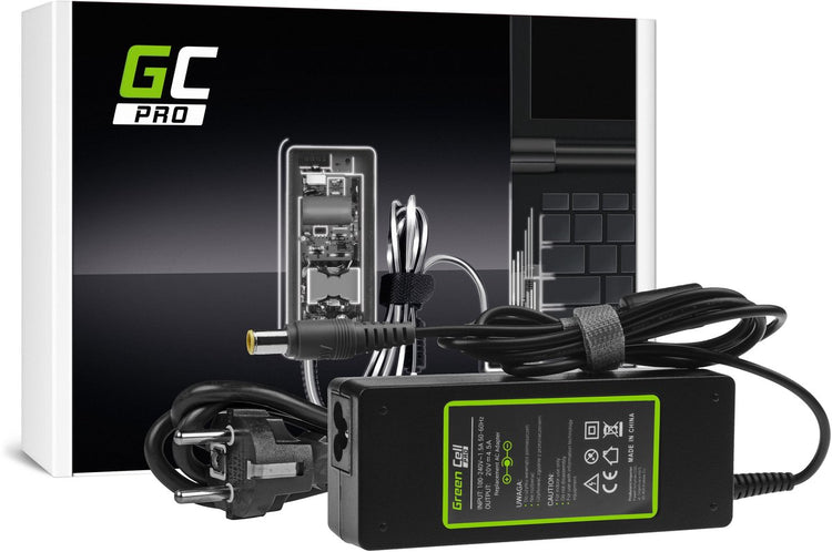 Green Cell Pro Chargeur Adaptateur secteur pour Lenovo Thinkpad T410 T420 T510 T520 T530 T60 T61 R60 R61 W510 W520 X201 20 V 4,5 A 90 W