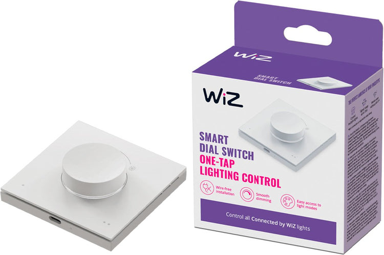 Commutateur rotatif intelligent Wiz - rechargeable - portable - USB-C - aimant cliquable - installation facile