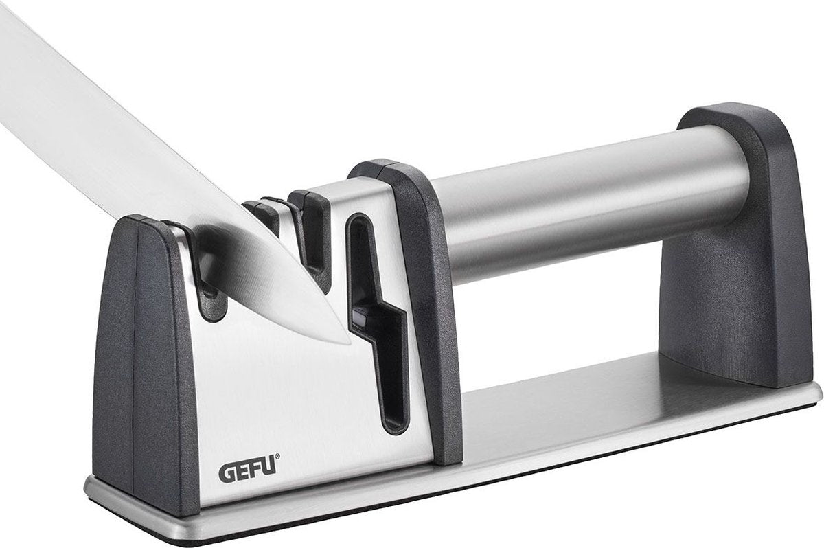 Aiguiseur de couteaux Gefu Colt Pro – Système d'affûtage 4 en 1 – pour couteaux et ciseaux – diamant, acier tungstène et céramique