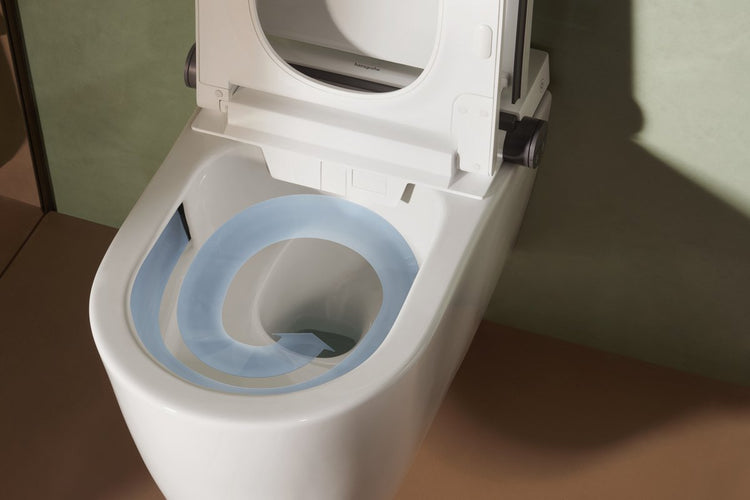 Hansgrohe lavapura element s - bidet électronique avec céramique, fermeture amortie, chasse d'eau aquahelix, effet hygiénique, smartclean, blanc 63021450