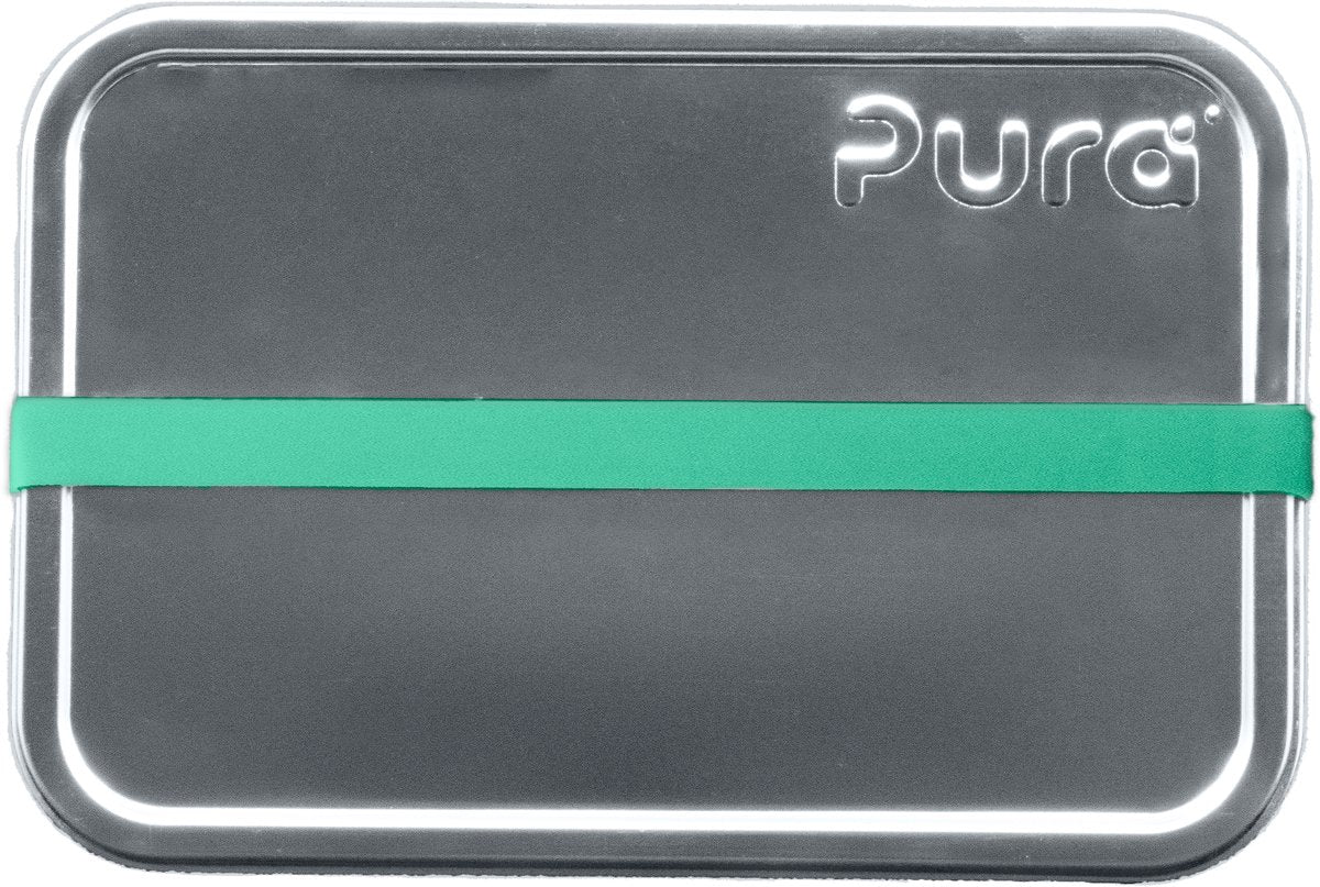 Boîte à lunch Pura - petite - avec bracelet en silicone - acier inoxydable - sans plastique