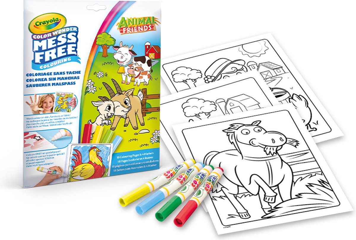 Crayola - merveille de couleur - forfait passe-temps - amis de la ferme - livre de coloriage pour enfants