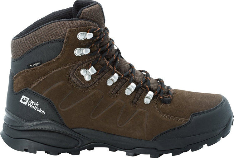 Jack wolfskin chaussures de randonnée refugio texapore mid m pour homme - marron fantôme - taille 44