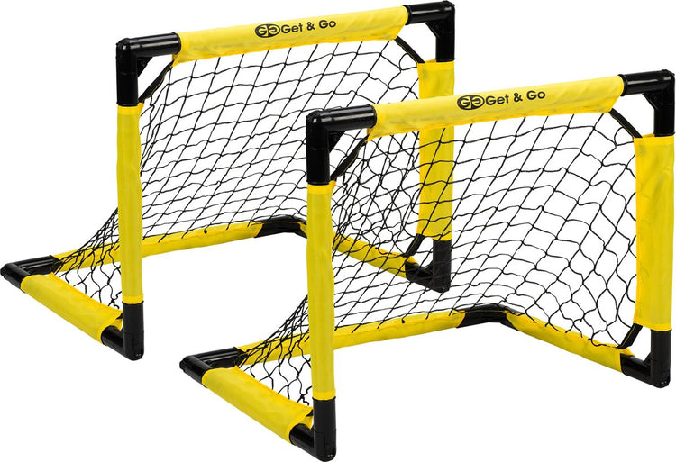 Get go but de football pliable lot de 2 - 55x44x44 cm - but de football pour enfant - noir jaune
