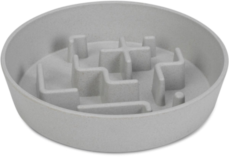 Beeztees gamelle antidérapante dog cat nom - gamelle à nourriture pour chien chat - passe au lave-vaisselle - antidérapante - plastique - gris - 800ml