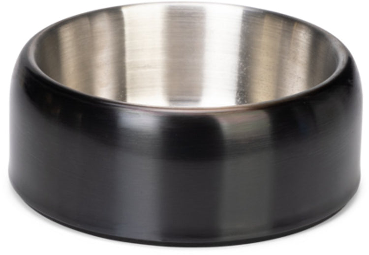 Conçu par Lotte Noar bol de nourriture pour chien - bol de nourriture bol à boire - résistant au lave-vaisselle - antidérapant - acier inoxydable - noir - 940 ml