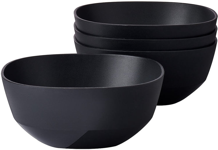 Mepal bol de service silueta - 4x 750 ml - saladier - nordique noir