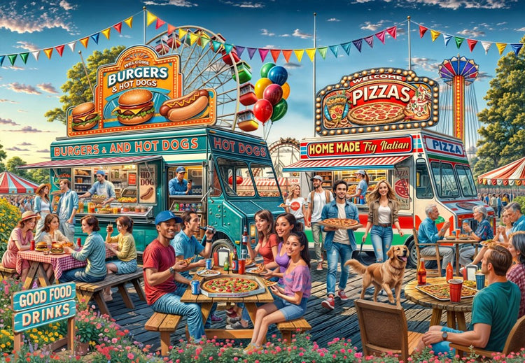 Bluebird puzzle puzzle alimentaire remorque - 1000 pièces de puzzle amusant.