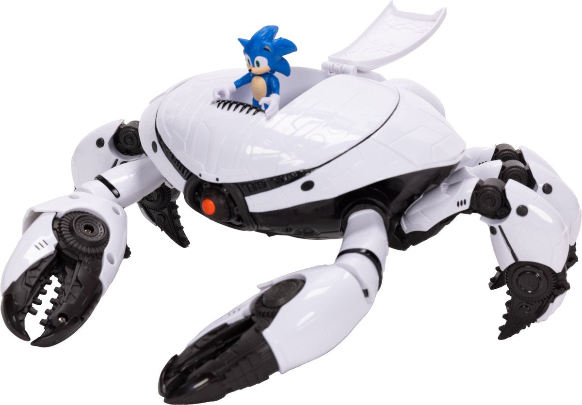 Jakks Sonic Movie, coffret de jeu : cuirassé avec figurine sonique, 6 cm