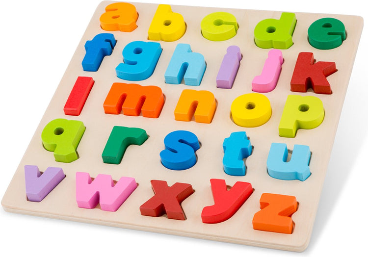 New Classic Toys ® puzzle alphabet en bois - ABC petites lettres A à M Z - puzzle éducatif coloré - apprentissage de l'alphabet - jouets pour tout-petits - à partir de 24 mois