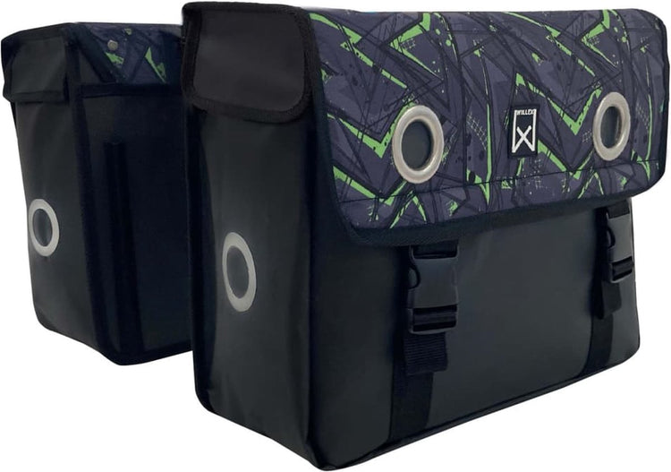 Sacs de vélo Wilex Wilex Tarpaulin 30 L vert et noir