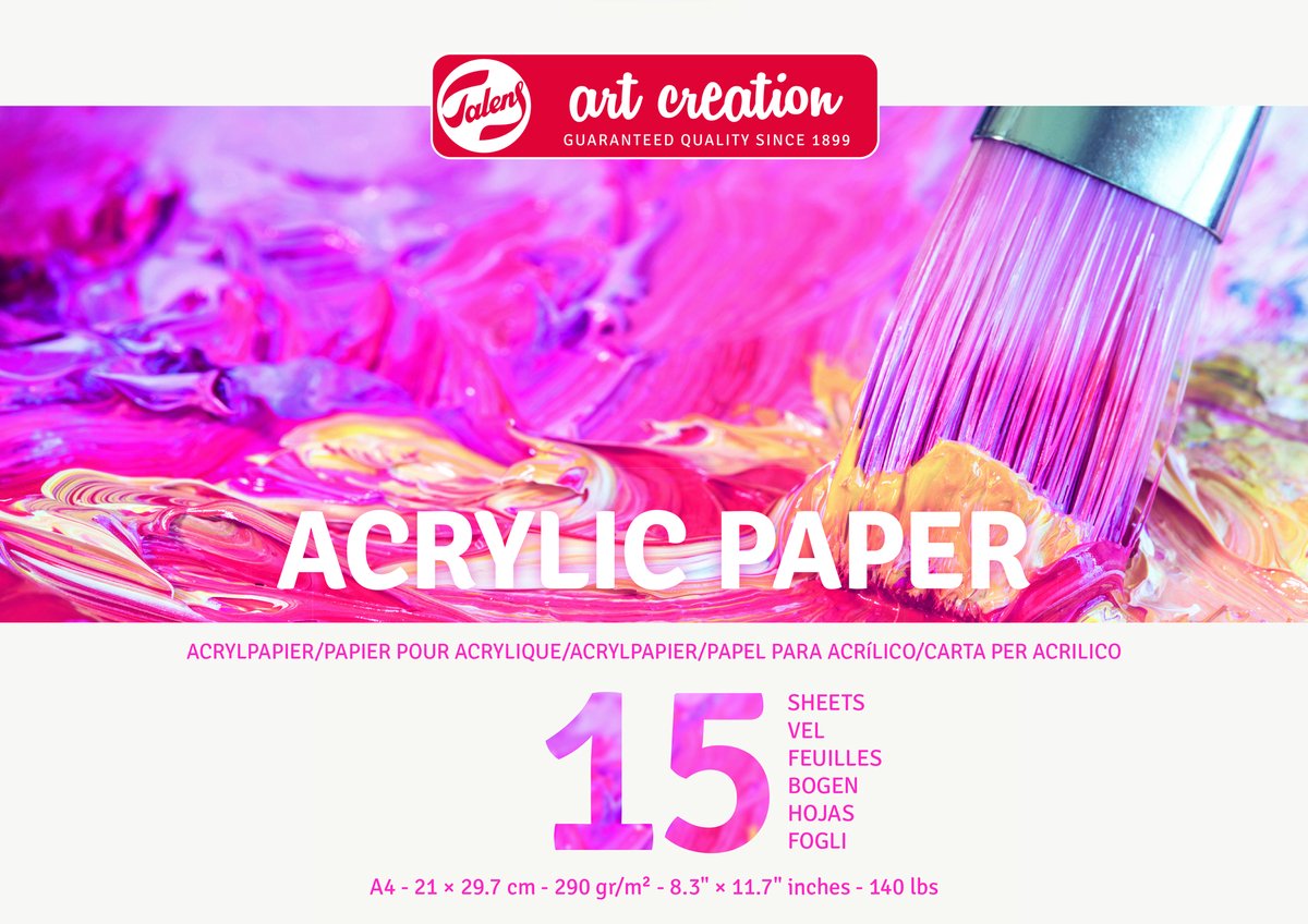 Talens Art Creation Paper acrylique A4 290 G 15 Feuilles