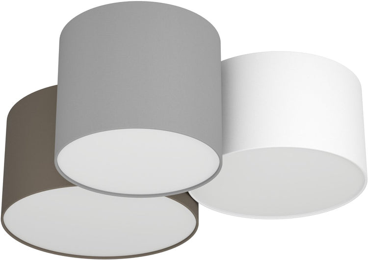 Plafonnier Eglo pastore - e27 - 61 cm - blanc anthracite marron gris