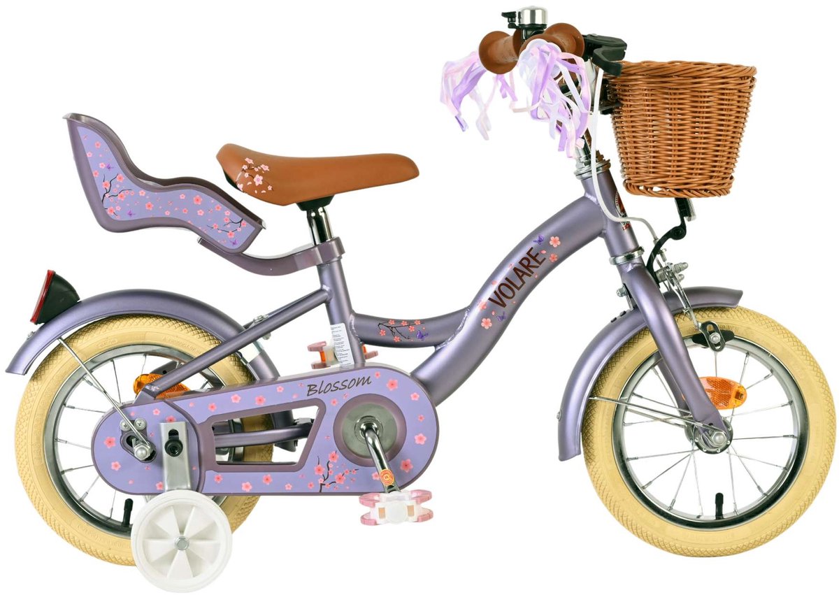 Volare Blossom Children's Bike Girls 12 pouces violet
