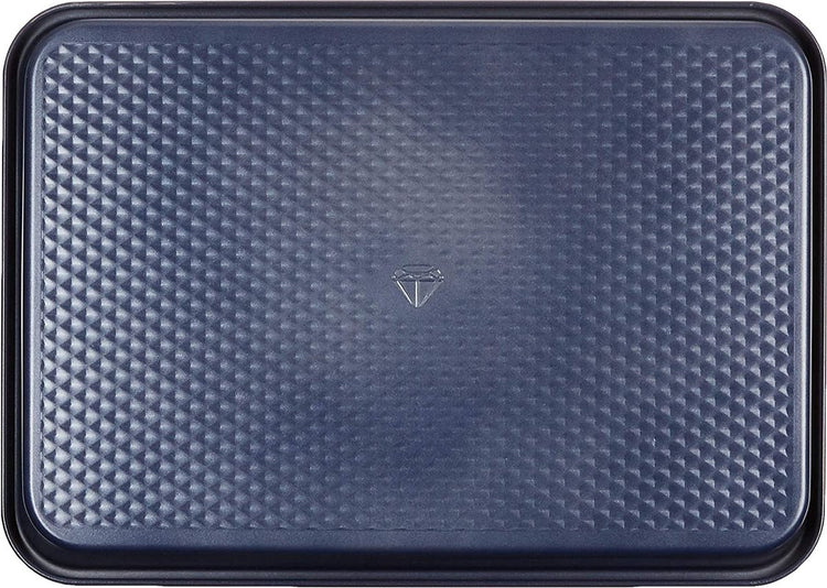Moule à gâteau diamant bleu 22x25,2 cm - revêtement antiadhésif sans PFA - couche de cuisson en céramique - passe au four jusqu'à 230°c - rectangulaire - bleu
