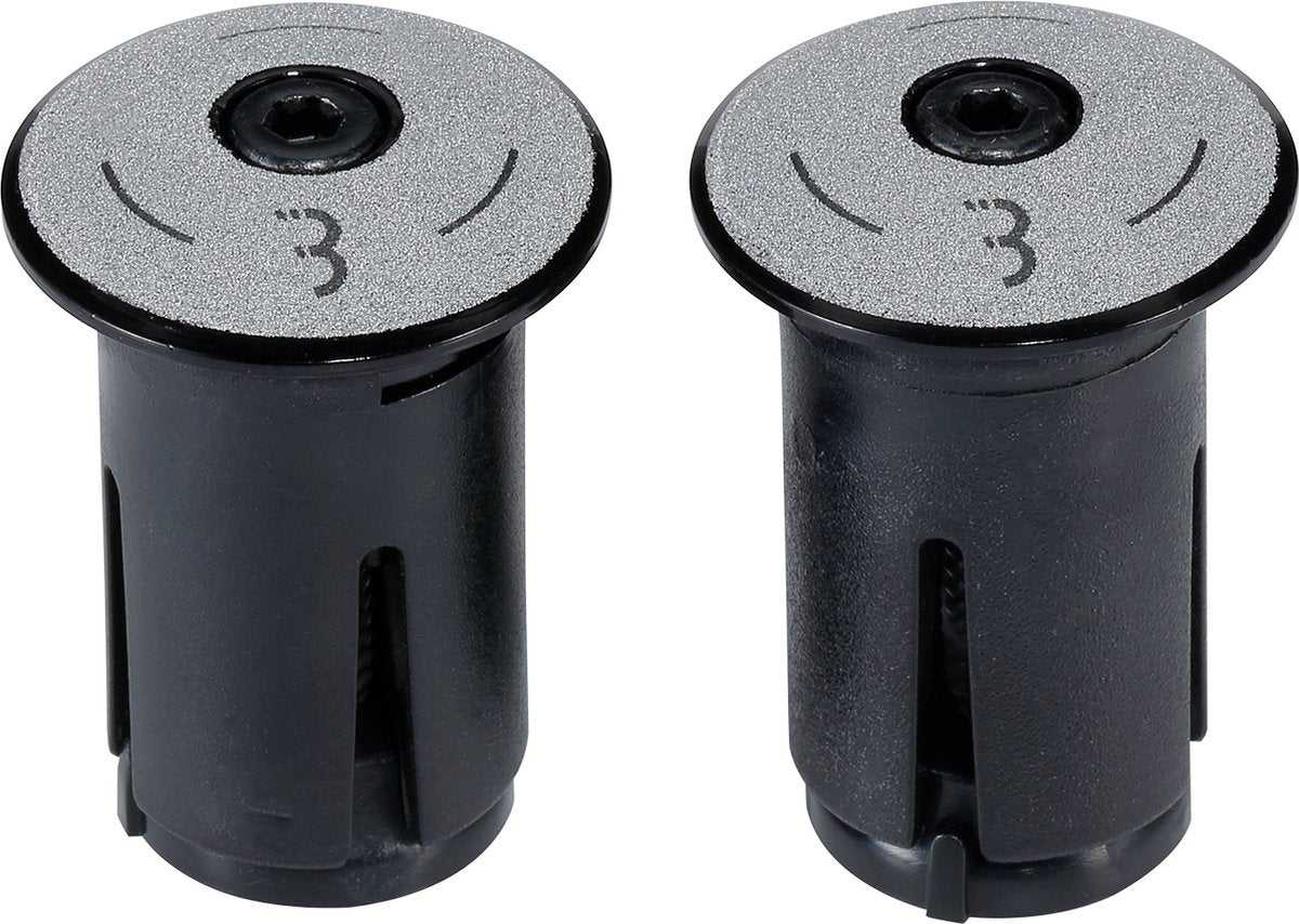 Bbb cycling capuchons de guidon réfléchissants en aluminium à visser pour vélo - embouts réfléchissants vélo de route vtt - pour guidon ⌀ 18 - 22 mm - 2 pièces - noir réfléchissant - bht-97r