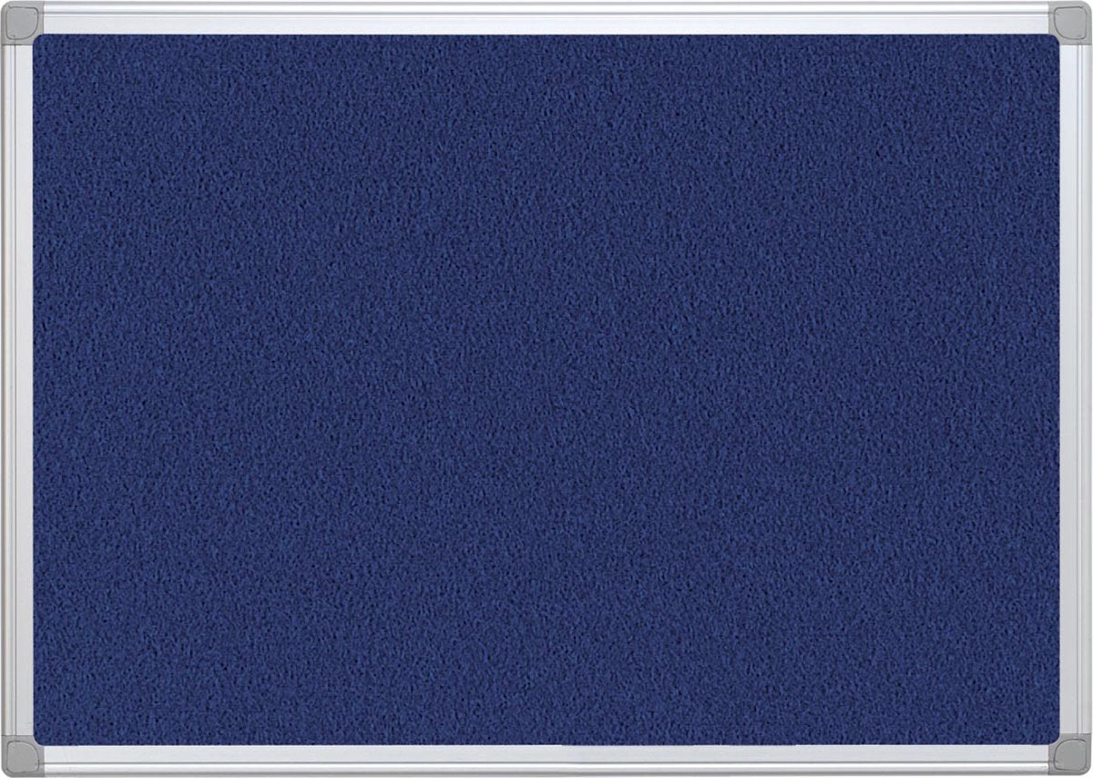 Tableau textile Q-connect avec cadre en aluminium 60 x 45 cm bleu
