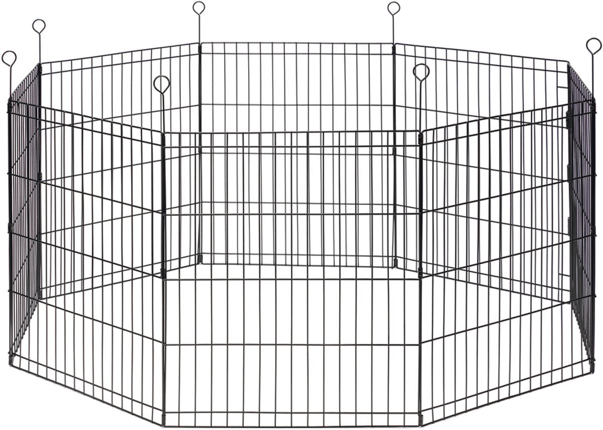 Beeztees premium vihar lapin enclos xl - enclos pour rongeurs - 8 panneaux - panneau 60x70 cm - dia 155 cm
