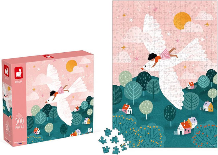 Puzzle kidult Janod - colombe blanche - 500 pièces - dès 8 ans