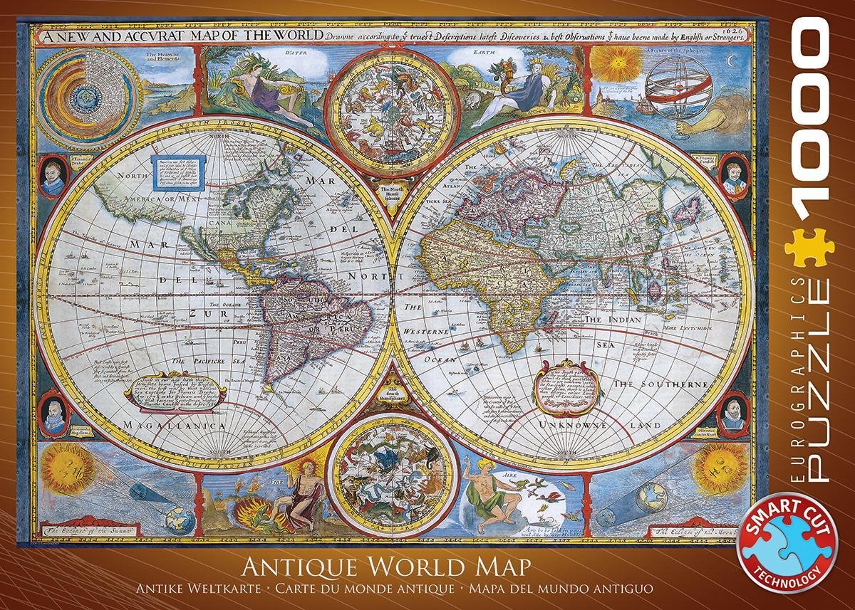 Eurographics - une nouvelle carte précise du monde - john speed - 1000 pièces 68×48cm (l×h) - puzzle de cartographie