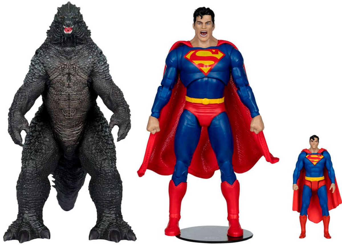 Mcfarlane toys dc justice league monsterverse dc multiverse figurine pack de 2 superman vs. godzilla figurine 30 cm
