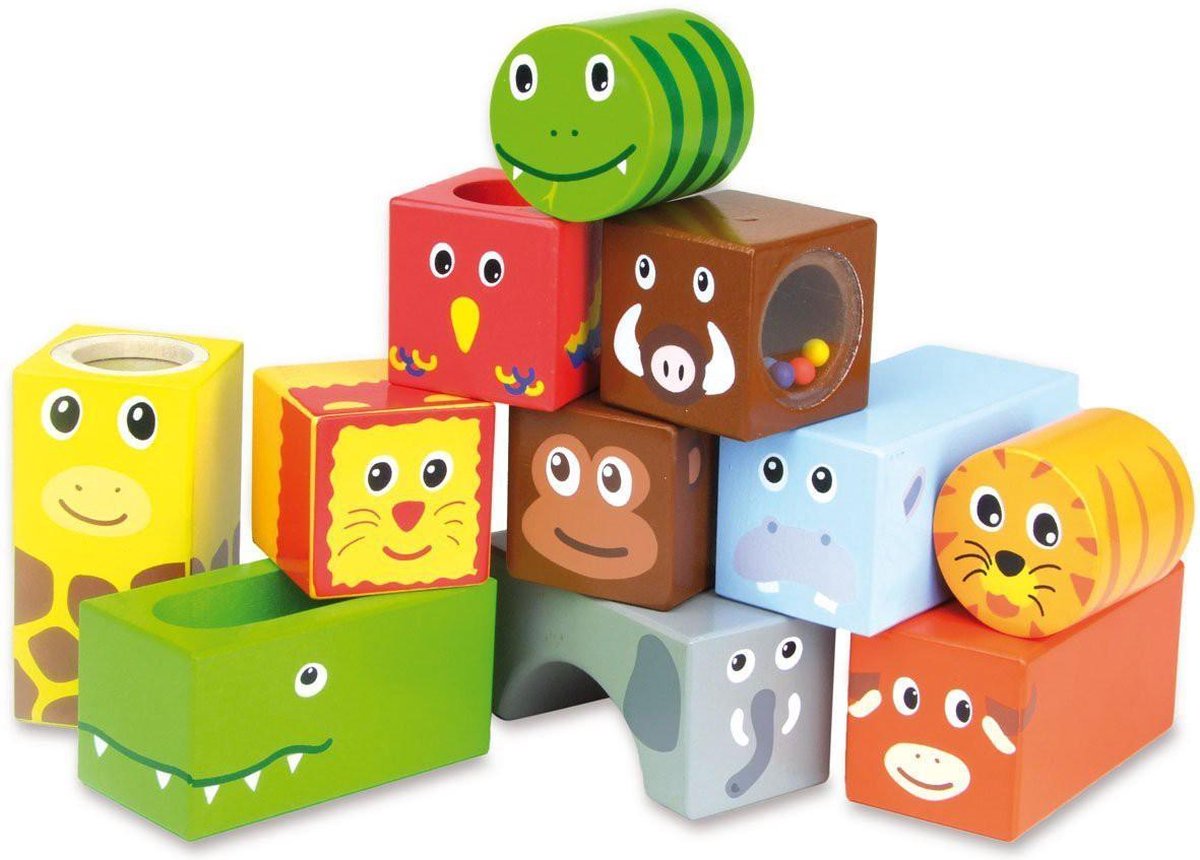 Vilac - blocs musicaux animaux de la jungle en bois