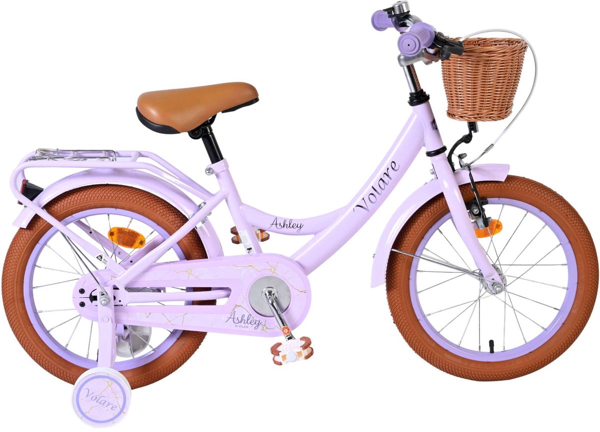 Vélo enfant Volare Ashley - filles - 16 pouces - lilas