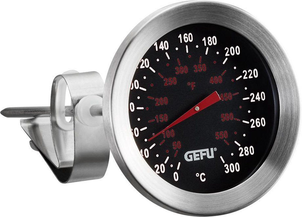 Thermomètre de cuisine Gefu sido - jusqu'à 300°c - acier inoxydable - pour friture, pâtisserie et chocolat