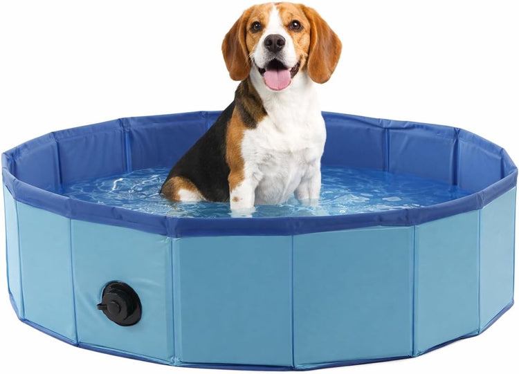 Piscine pour chiens Flamingo 80 cm - piscine pour chiens pliable - piscine pour chiens - bleu - pataugeoire rafraîchissante - sans pompe à air