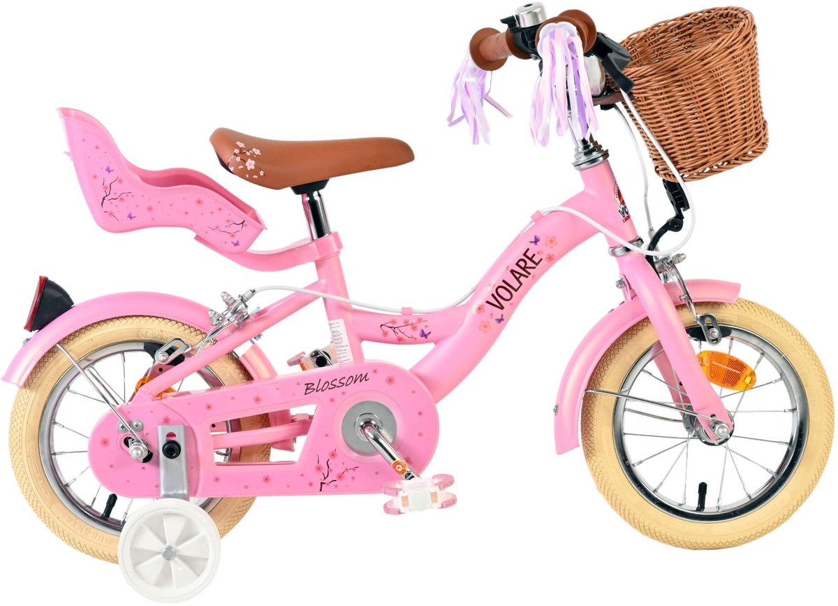 Volare Blossom Children's Bike Girls 12 pouces Pink Two Hand freins