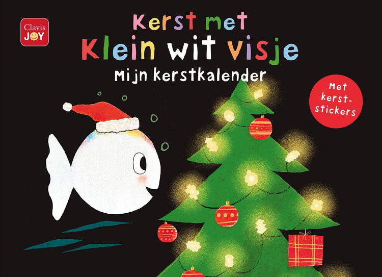 Clavis réjouit mon calendrier de Noël. Amusement de Noël avec des petits poissons blancs