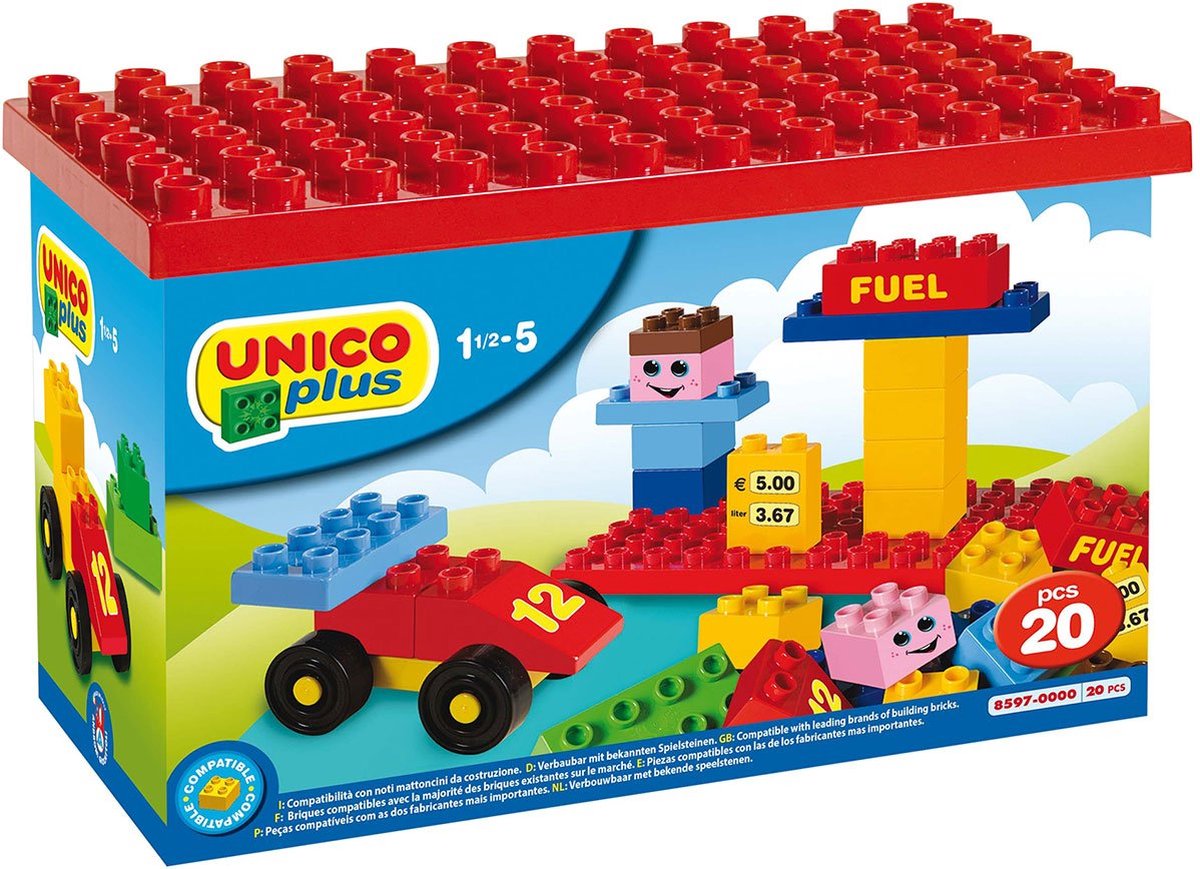 Ensemble Unico Unico avec plaque de construction, 20dlg