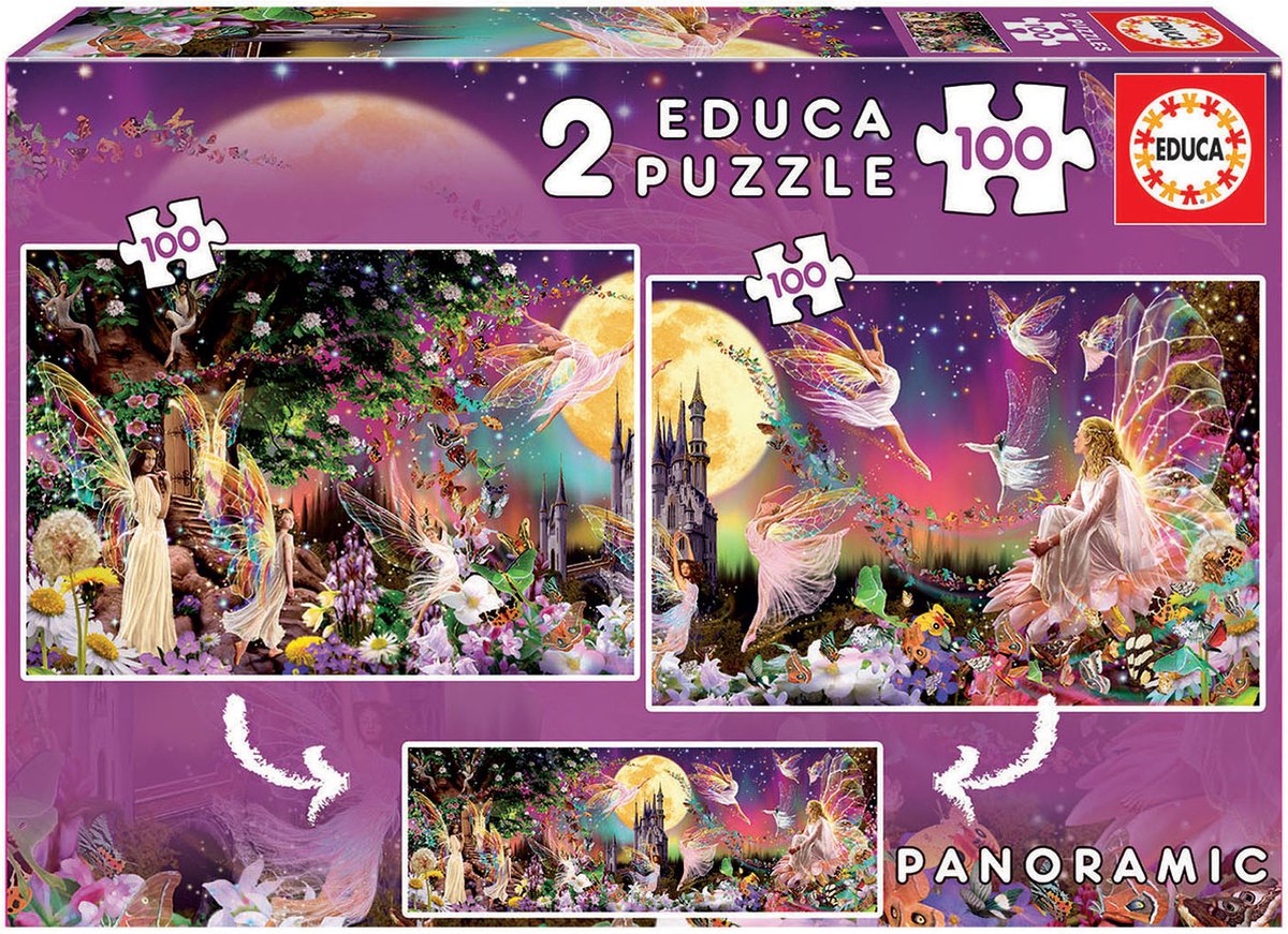 Puzzle Educa - fantaisie - 2 x 100 pièces