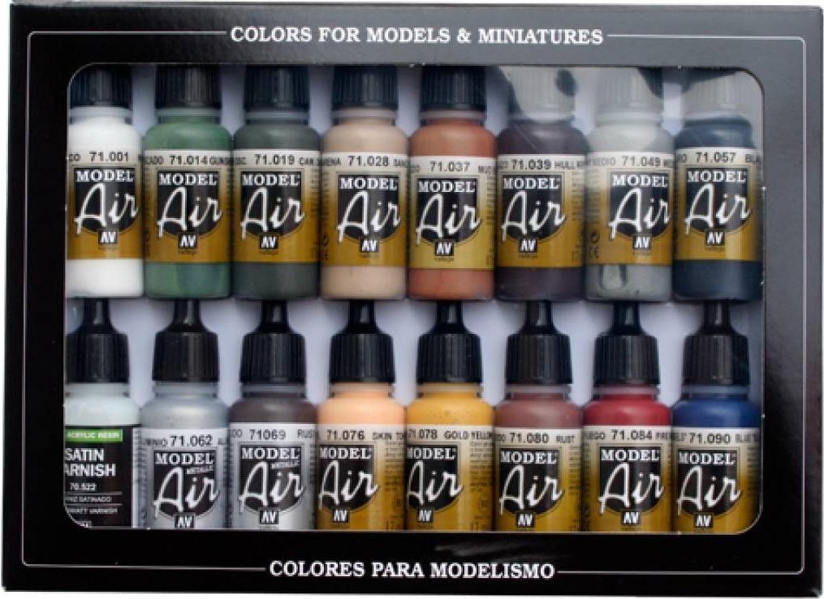 Couleurs du chemin de fer aérien modèle Vallejo - 16 couleurs - 17 ml - 71191