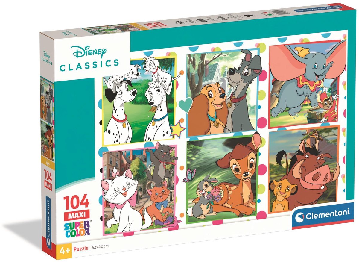 Clementoni disney classique - maxi (104 pièces)