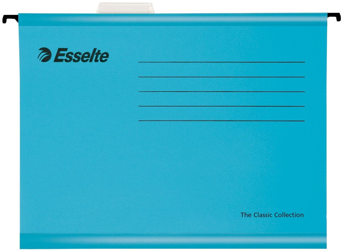 Dossier suspendu renforcé classique Esselte - folio v-bottom - 25 pièces - bleu