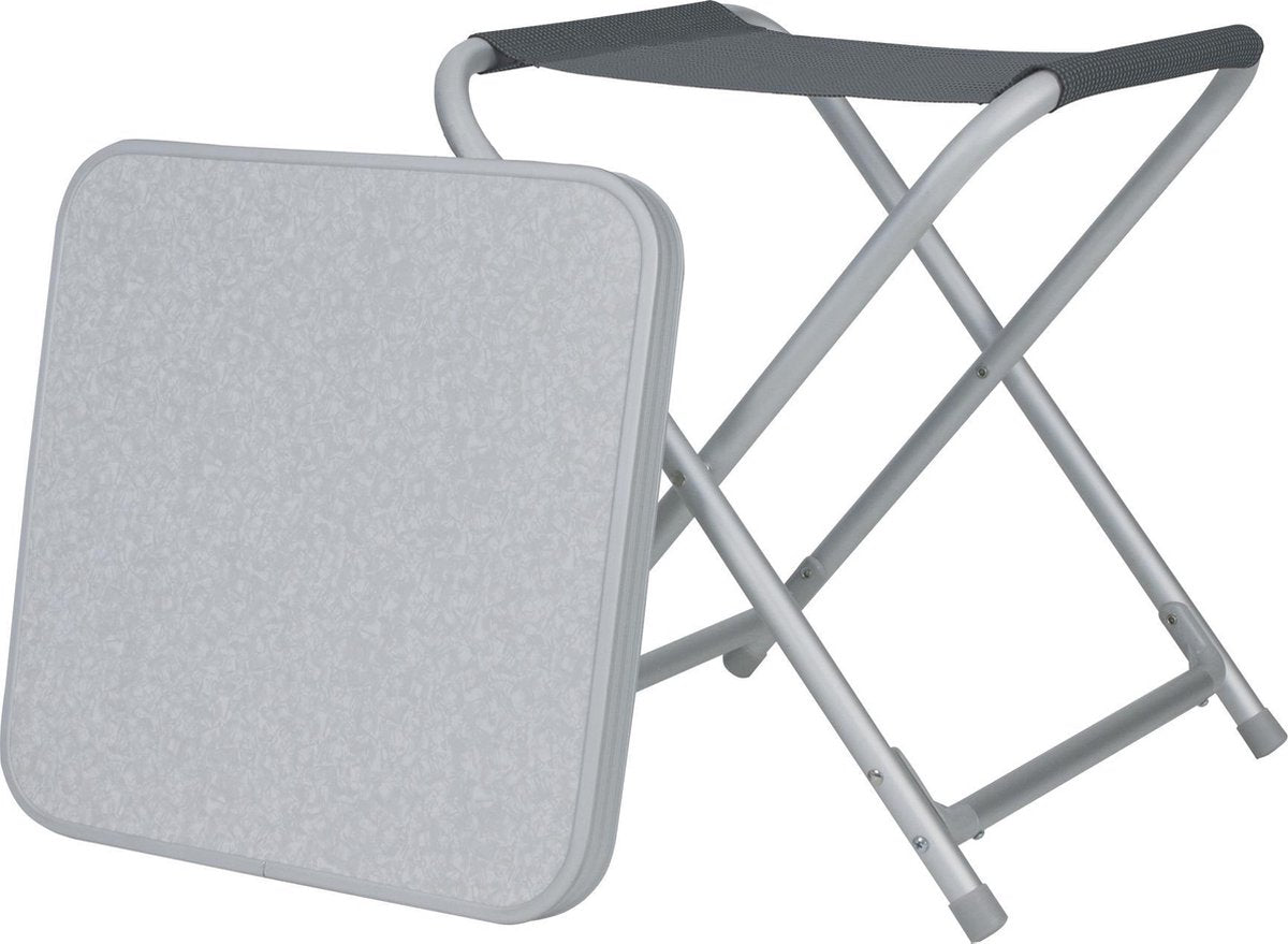Eurotrail toledo - tabouret de table d'appoint - gris